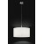 ROUND HOTEL Závěsné svítidlo, základna kov, povrch chrom broušený, stínítko textil bílá, pro žárovku 1x40W, E27, 230V, IP20, rozměry d=500mm, h=250mm, vč závěs kabelu h=1500mm, lze zkrátit.