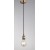 CLEAN Závěsný kabel s objímkou, materiál kov, povrch leštěná mosaz, pro žárovku 1x40W, E27, 230V, IP20, rozměry l=2500mm, lze zkrátit.