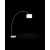 CALLISTO Stojací lampa, těleso kov, povrch bílá mat, stínítko textil bílá, pro žárovku 1x40W, E27, 230V, IP20, rozměry d=400mm, h=1920mm, vč vypínače na tělese.