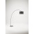 CALLISTO Stojací lampa, těleso kov, povrch černá mat, stínítko textil černá, pro žárovku 1x40W, E27, 230V, IP20, rozměry d=400mm, h=1920mm, vč vypínače na tělese.