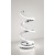 NEST Stolní lampa, těleso hliník, povrch chrom lesk, difuzor plast opál, LED 23W, 1840lm, teplá 3000K, 230V, IP20, rozměry d=150mm, h=340mm.