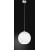 UFO Závěsné svítidlo, základna kov, povrch chrom lesk, difuzor sklo opál, pro žárovku 1x60W, E27, 230V, IP20, rozměry d=300mm, vč závěs lanka h=1500mm, lze zkrátit.