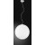 UFO Závěsné svítidlo, základna kov, povrch chrom lesk, difuzor sklo opál, pro žárovku 1x60W, E27, 230V, IP20, rozměry d=400mm, vč závěs lanka h=1500mm, lze zkrátit.
