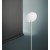 OPHELIA Stojací lampa, nastavitelný směr svícení, těleso kov, povrch bílá mat, difuzor plast opál, LED 24W, 1900lm, teplá 3000K, stmívatelné, 230V, IP20, rozměry d=280mm, h=1830mm, vč vypínače na tělese.