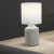 PROVENZA Stolní lampa, těleso keramika, povrch bílá, stínítko textil bílá, pro žárovku 1x40W, E14, 230V, IP20, rozměry: d=150mm, h=320mm.
