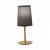 MASH Stolní lampa, husí krk, těleso kov, povrch broušený chrom, stínítko textil šedá, pro žárovku 1x40W, E14, 230V, IP20, rozměry: d=110mm, h=280mm.
