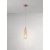 METEORA Závěsné svítidlo, základna kov, povrch chrom lesk, stínítko sklo jantarové, pro žárovku 1x60W, E27, 230V, IP20, rozměry: d=110mm, h=330mm, vč závěs lanka h=1500mm, lze zkrátit.