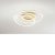 SPIRA Stropní svítidlo, těleso hliník, povrch zlatá mat, difuzor plast opál, LED 63W, 3600lm, teplá 3000K, stmív., Ra80, 230V, IP20, tř.1, rozměry d=600mm, h=170mm.