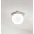 DOT Stropní svítidlo, těleso hliník, povrch šedá, difuzor sklo opál, LED 8W, 856lm, teplá 3000K, Ra90, 230V, IP40, tř.1, rozměry d=100mm.