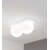 DOT Stropní svítidlo, těleso hliník, povrch bílá, difuzor sklo opál, LED 2x8W, 2x856lm, teplá 3000K, Ra90, 230V, IP40, tř.1, rozměry d=100mm, základna 100x210mm.