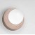 CERAMIC Stropní nebo nástěnné svítidlo, základna kov a keramika, povrch šedobéžová lesk, dif sklo opál, pro žárovku 1x28W, G9, 230V, IP20, tř.1, rozměry d=220mm, h=225mm.
