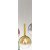 LOLLIPOP Závěsné svítidlo, základna kov, povrch chrom, stínítko sklo zlaté, pro žárovku 1x40W, E27, 230V, IP20, tř.1, rozměry d=200mm, h=350mm, vč závěs kabelu l=2500mm, lze zkr.