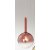 LOLLIPOP Závěsné svítidlo, základna kov, povrch chrom, stínítko sklo měděné, pro žárovku 1x40W, E27, 230V, IP20, tř.1, rozměry d=200mm, h=350mm, vč závěs kabelu l=2500mm, lze zkr.