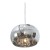 SPHERA Závěsné svítidlo, základna kov, povrch chrom, difuzor sklo 30% transparent chrom, pro žárovku 1x33W, G9, 230V, IP20, tř.2, rozměry d=220mm, vč závěs lanka l=1450mm, lze zkrátit.