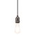 Závěsný kabel s objímkou, těleso kov, povrch černá/chrom lesk/bronzová/stříbrná, pro žárovku 1x40W, E27, 230V, IP20, tř.1. rozměry d=100mm, včetně závěsného kabelu s textilním úpletem h=800mm, lze zkrátit