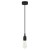 ROXY Závěsný kabel s objímkou, těleso silikon, povrch černá, pro žárovku 1x60W, E27, 230V, IP20, tř.1. rozměry d=80mm, včetně závěsného kabelu s textilním úpletem h=1500mm, lze zkrátit
