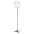 IZANDER Stojací lampa, těleso kov, povrch černá, stínítko plast bílá, pro žárovku 1x40W, E27, 230V, IP20, tř.2, rozměry d=300mm, h=1490mm.
