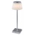 TAENA 4W, IP44, CCT, USB na baterie Stolní lampa, těleso kov, povrch stříbrná, stínítko plast bílá, LED 4W, přepín teplota CCT teplá 3000K, denní 5000K, 200lm, stmívatelné dotyk, IP44, tř.3, d=130mm, h=380mm, vč kable s USB konektorem.