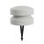 CLIFF Sloupkové svítidlo, těleso beton, barva slonová kost, dif sklo opál, LED 15W, 539lm, teplá 3000K, vyzař. úhel 360°, Ra90, 24V, IP65, tř.3, rozměry d=250mm, h=185mm, vč. bodce do záhonu.