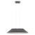 AKIRA Závěsné svítidlo, lustr, základna kov, stínítko textil vnější tm. šedá, vnitřní šedá, LED 12W, 950lm, teplá 3000K, Ra90, 230V, IP20, tř.2, rozměry d=750mm, h=152mm, vč. lank závěsu l=2012mm, lze zkr