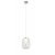DROP Závěsné svítidlo, základna kov, povrch chrom, difuzor plast opál, stínítko sklo čiré, LED 8W, 560lm, teplá 3000K, Ra80, 230V, IP20, tř.2, rozměry d=200mm, h=280mm, vč závěs kabelu l=1220mm, lze zkr.