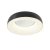 DIP Stropní přisazené svítidlo, těleso kov, povrch černá lesk, difuzor plast opál, LED 30W, 2021lm-2091lm, přepín. CCT teplá 2700K neutrální 4000K, denní 6500, Ra90, 230V, IP20. rozměry d=486mm, h=131mm