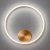 ORBIT AP/PL Stropní nebo nástěnné svítidlo, těleso hliník, povrch mosaz, difuzor plast opál, LED 26W, 2305lm, teplá 3000K, stmív. DALI, Ra80, IP20, tř.1, rozměry d=400mm.