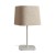 PERTH Stolní lampa, těleso kov, povrch bílá, stínítko textil béžový, pro žárovku 1x15W, E27, 230V, IP20, rozměry 260x260mm, h=465mm, vypínač na kabelu.