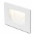 PER-LED Vestavné venkovní svítidlo do stěny, těleso kov, povrch lak bílá, difuzor plast mat, LED 1x3W, teplá 3000K, 76lm, Ra80, 230V, IP54, tř.1. rozměry 107x70x2mm