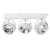 KELLY LED III Stropní, bodové, svítidlo, nastavitelný směr svícení, těleso hliník, povrch bílá, LED 3x12W, teplá 3000K, vyzař. úhel 24°, 3x600lm, 230V, IP20, rozměry 82x40x380mm