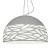KELLY SO1 BK SMALL DOME 50 Závěsné svítidlo, těleso kov, povrch bílá, difuzor sklo opál, pro žárovku 3x25W, E27, 230V, IP20, rozměry stínítko d=500mm, h=300mm, lankový závěs l=2500mm, lze zkrátit