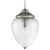 PENDANT Závěsné svítidlo, základna kov, těleso kov, povrch mosaz antická zašlá, krycí sklo čiré, pro žárovku 1x10W, E27, 230V, IP20, tř.1. rozměry sklo d=220mm, h=330mm, včetně závěsu l=1000mm, lze zkrátit