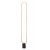 ADO LAMP Stojací lampa, základna černý mramor, těleso hliník, povrch zlatá mat, difuzor plast opál, LED 24W, 950lm, teplá 3000K, stmívání, 230V, IP20, tř.2, rozměry 180x1490x25mm.