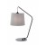 KERMIT Stolní lampa, těleso kov, povrch černá mat, stínítko textil šedá, pro žárovku 1x42W, E27, 230V, IP20, tř.2, rozměry d=230mm, h=550mm.