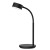 WO3000 Stolní lampa, nastav. směr svícení, husí krk, těleso plast černá, dif plast opál, LED 4,5W, 300lm, dotyk. CCT nastav teplota 3000K-6500K, dotyk stmív., USB napájení, 350x130x76mm, vč dotyk vypínače