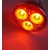 LED GU10 LED žárovka, těleso kov šedostříbrná, 3x LED čip červená, LED 3,2, GU10, 230V, úhel svícení 60°, IP20, rozměry d=50mm, h=58mm