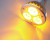 LED GU10 LED žárovka, těleso kov šedostříbrná, 3x LED čip žlutá, LED 3,2, GU10, 230V, úhel svícení 60°, IP20, rozměry d=50mm, h=58mm