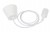 FOLE Závěsný kabel s objímkou, těleso plast bílá, pro žárovku 1x60W, E27. 230V, IP20, rozměry d=40mm, h=96mm, vč závěs kabelu l=1100mm lze zkrátit.