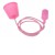FOLE Závěsný kabel s objímkou, těleso plast růžová, pro žárovku 1x60W, E27. 230V, IP20, rozměry d=40mm, h=96mm, vč závěs kabelu l=1100mm lze zkrátit.