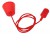 FOLE Závěsný kabel s objímkou, těleso plast červená, pro žárovku 1x60W, E27. 230V, IP20, rozměry d=40mm, h=96mm, vč závěs kabelu l=1100mm lze zkrátit.