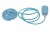 CERAMIC Závěsný kabel s objímkou, těleso keramika modrá, pro žárovku 1x8W, E27. 230V, IP20, rozměry d=46mm, h=60mm, vč závěs kabelu l=1300mm lze zkrátit.