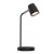 MIA Stolní kancelářská lampa, nastav směr svícení, těleso kov, povrch černá, difuzor plast opál, LED 4,5W, neutrální 4000K, 400lm, 230V, IP20, rozměry d=140mm, h=350mm.