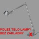 TOLOMEO LETTURA LED Stolní lampa, těleso hliník, ramena leštěný hliník, klobouk mat 1x10W, LED, teplá 3000K, 500lm, 230V, IP20, ram l=800mm+550mm !!omez skl/15°, se stmív, bez zákl