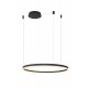 HALO Závěsné svítidlo, těleso hliník, povrch černá, dif plast opál, LED 42W, 3066lm, 230V, IP20, rozměry d=600mm, h=40mm, vč. závěs lanka l=3000mm, lze zkrátit.