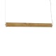 NORMAN XL Závěsné svítidlo, těleso hliník, detaily chrom, povrch imitace dřevo, difuzor plast, LED 29W, 1740lm, teplá 3000K, Ra80, 230V, IP20, rozměry: 1045x80mm, vč. lank záv v=1200mm, lze zkr, sv. na
