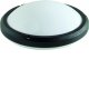 MELISSA Stropní venkovní svítidlo, těleso plast černá, difuzor plast opál, LED 20W, 1300lm, neutrální 4000K, 230V, IP65, tř.2, rozměry d=335mm, h=100mm.