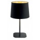 NORDIK TL1 Stolní lampa, těleso kov, povrch vnitřní zlatá folie, vnější černý textil, pro žárovku 1x60W E27, 230V, IP20, tř.2, rozměry d=260mm, h=480mm, vč vypínače na kabelu.