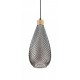 BERGEN Závěsné svítidlo, základna kov, difuzor sklo kouřová šedá, pro žárovku 1x60W, E27, 230V, IP20, tř.2, rozměry d=160mm, h=380mm, závěsný kabel l=2530mm lze zkrátit.
