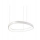 GEMINI Závěsné svítidlo, těleso kov, povrch bílá, difuzor plast opál, LED 55W, 6200lm, teplá 2700K, 230V, IP20, tř.1, rozměry d=810mm, vč závěs lanka l=1800mm, lze zkrátit.
