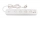 LITE Prodlužovací přívod, bílá, smart TUYA, WiFi, 1× vidlice typu E/F, 4× zásuvka typu E, 3× USB-A, 1x USB-C, 230V, IP20, délka kabelu l=1,5m.